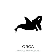 Obraz premium orca icon vector on white background, orca trendy filled icons f