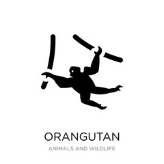 orangutan icon vector on white background, orangutan trendy fill © Meth Mehr