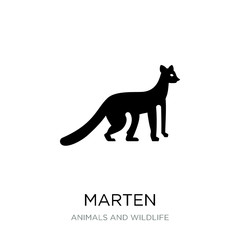 marten icon vector on white background, marten trendy filled ico
