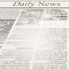 Obraz premium Daily news newspaper with headline and old unreadable text