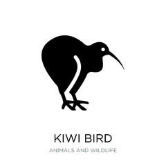kiwi bird icon vector on white background, kiwi bird trendy fill