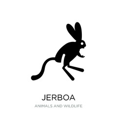 jerboa icon vector on white background, jerboa trendy filled ico