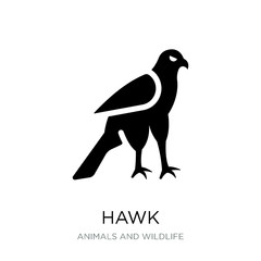 hawk icon vector on white background, hawk trendy filled icons f