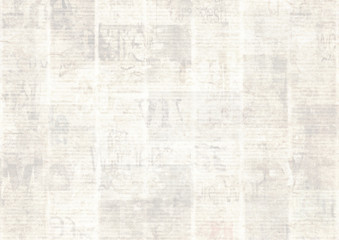Newspaper with old grunge vintage unreadable paper texture background
