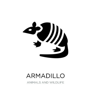 armadillo icon vector on white background, armadillo trendy fill