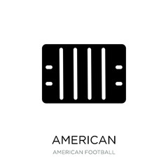 american football field top view icon vector on white background