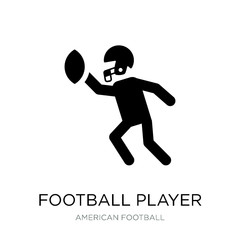 football player icon vector on white background, football player © Meth Mehr