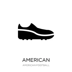 american football black shoe icon vector on white background, am © Meth Mehr