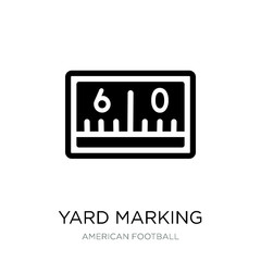 yard marking icon vector on white background, yard marking trend