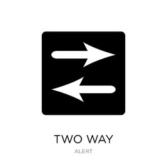 two way icon vector on white background, two way trendy filled i