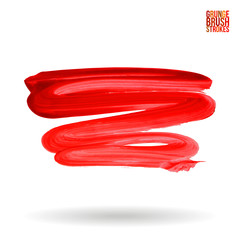 Brush stroke and texture. Grunge vector abstract hand - painted element. Underline and border design.