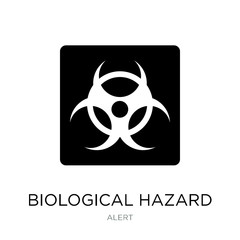 biological hazard icon vector on white background, biological ha