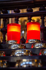 candles lit for prayer