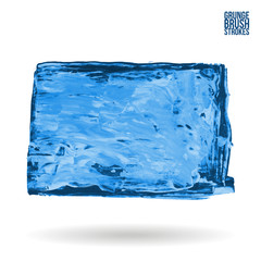 Fototapeta premium Blue brush stroke and texture. Grunge vector abstract hand - painted element. Underline and border design.