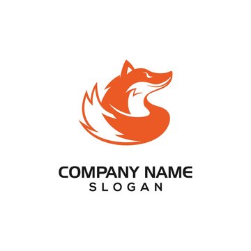 Fox design for various logo template