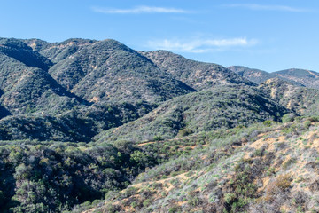 California southern mountains on clear cool winter day