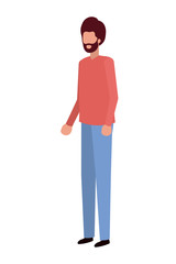 young man standing avatar character