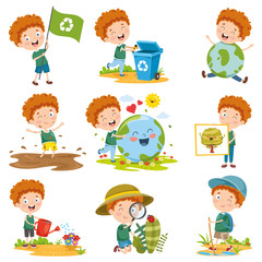 Vector Illustration Of Cartoon Character