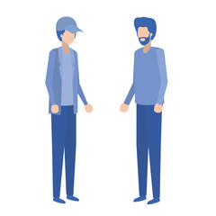 young men standing avatar character