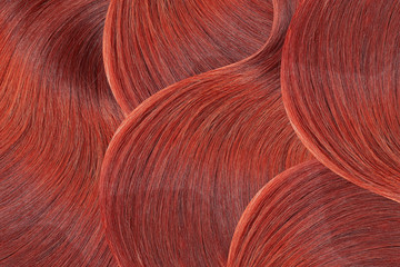 Natural red hair as abstract background. High resolution