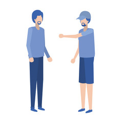 young men standing avatar character