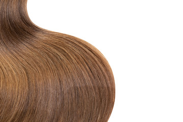 Natural brown hair as background. High resolution. Copy space