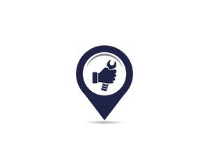 service point logo vector icon 