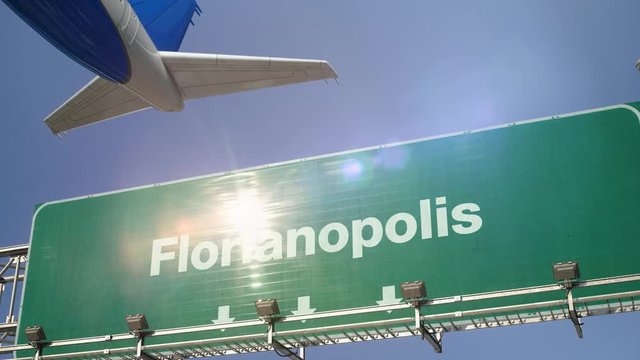 Airplane Take off Florianopolis