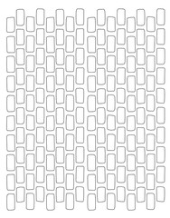 Vector isolated line pattern of a brick tile wall vertical