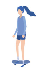 young woman standing avatar character