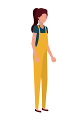 young woman standing avatar character