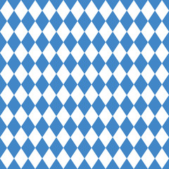 Blue Oktoberfest Diamond Seamless Pattern - Blue and white diamond design popular for Oktoberfest