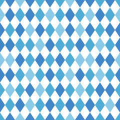 Blue Oktoberfest Diamond Seamless Pattern - Shades of blue and white diamond design popular for Oktoberfest