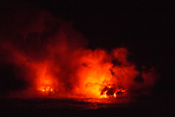 Hot Lava Flow, Kilauea Volcano