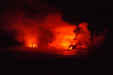 Hot Lava Flow, Kilauea Volcano