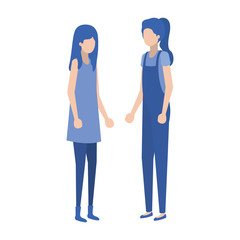 young women standing avatar character