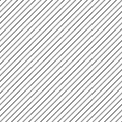 Obraz premium Diagonal Stripes Seamless Pattern - Thin gray diagonal stripes on white background