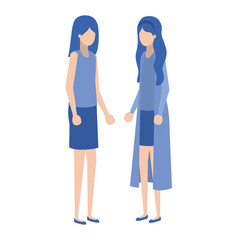 young women standing avatar character