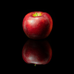 Fototapeta na wymiar apple on black