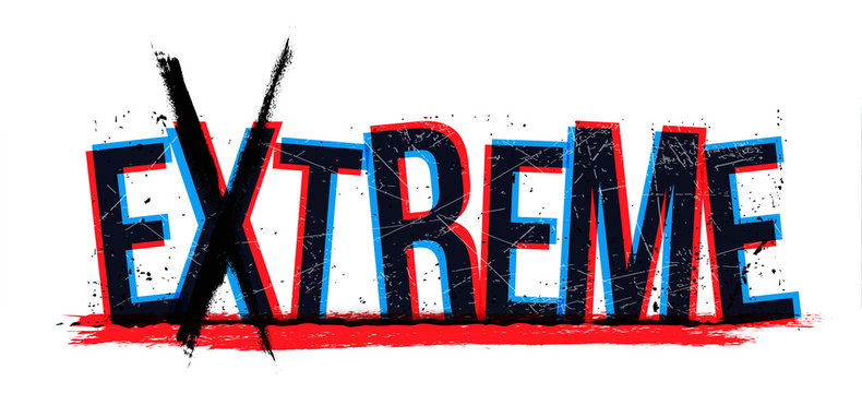 Extreme word, vector illustration.