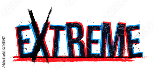 "Extreme word, vector illustration." Stock image and royaltyfree