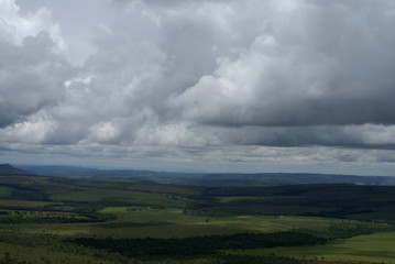 clouds over mountains