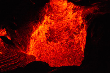Hot Lava Flow, Kilauea Volcano