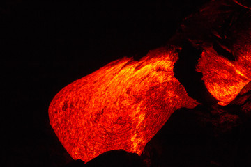 Hot Lava Flow, Kilauea Volcano