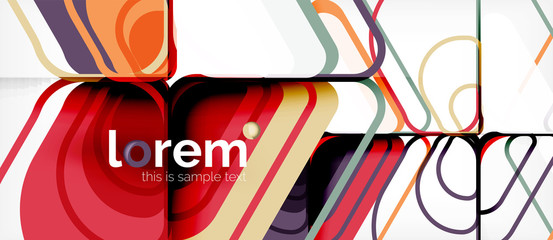 Obraz premium Abstract background multicolored geometric shapes modern design