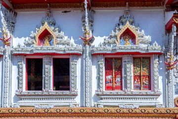 Boonyavas Temple, the red and white small temple in Chum Phae District Khonkaen Thailand