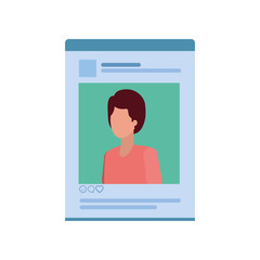 man social network profile avatar character