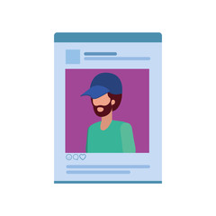 man social network profile avatar character