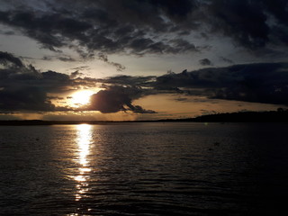 sunset over the sea