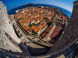 Fisheye view of Dubrovnik